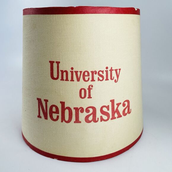 VTG Nebraska Cornhuskers Herbie Husker Lamp Shade Paper Sports Decor Football - Picture 3 of 14